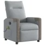 Sillón reclinable de masaje de tela gris claro by , Armchairs - Ref: Foro24-4104844, Price: 202,49 €, Discount: %