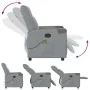 Sillón reclinable de masaje de tela gris claro by , Armchairs - Ref: Foro24-4104844, Price: 202,49 €, Discount: %
