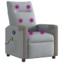 Sillón reclinable de masaje de tela gris claro by , Armchairs - Ref: Foro24-4104844, Price: 202,49 €, Discount: %
