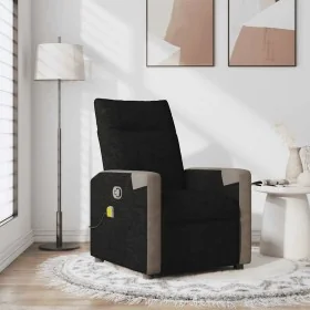 Sillón reclinable de masaje de tela negro by , Armchairs - Ref: Foro24-4104846, Price: 202,49 €, Discount: %