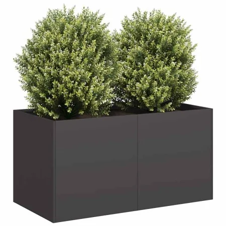 Jardinera de acero laminado en frío negro 80x40x40 cm by , Pots and planters - Ref: Foro24-860668, Price: 72,38 €, Discount: %