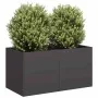 Jardinera de acero laminado en frío negro 80x40x40 cm by , Pots and planters - Ref: Foro24-860668, Price: 72,38 €, Discount: %
