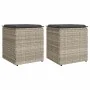 Taburetes de jardín con cojines 2 uds gris claro 40x40x43 cm von , Hocker für den Außenbereich - Ref: Foro24-4104044, Preis: ...