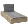 Tumbona con cojín flotante ratán sintético beige by , Loungers - Ref: Foro24-4104205, Price: 221,22 €, Discount: %