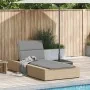 Tumbona con cojín flotante ratán sintético beige by , Loungers - Ref: Foro24-4104205, Price: 221,22 €, Discount: %