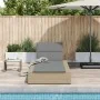 Tumbona con cojín flotante ratán sintético beige by , Loungers - Ref: Foro24-4104205, Price: 221,22 €, Discount: %