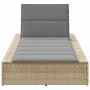 Tumbona con cojín flotante ratán sintético beige by , Loungers - Ref: Foro24-4104205, Price: 221,22 €, Discount: %