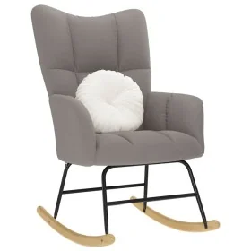 Silla mecedora de tela gris taupe by , Rocking chairs - Ref: Foro24-4016795, Price: 127,06 €, Discount: %