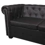 Sofá de esquina Chesterfield 5 plazas cuero artificial negro by , Sofas - Ref: Foro24-243614, Price: 942,26 €, Discount: %