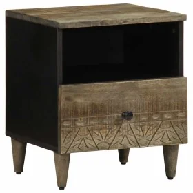 Mesita de noche de madera maciza de mango gris claro 40x33x46cm by , Nightstands - Ref: Foro24-4017798, Price: 60,73 €, Disco...