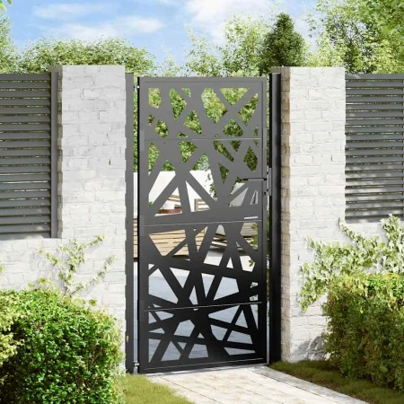 Puerta de jardín de acero negra diseño luminoso 105x180 cm de , Puertas de jardín - Ref: Foro24-4100952, Precio: 250,88 €, De...