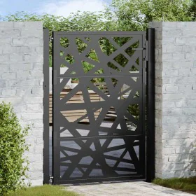 Puerta de jardín de acero negra diseño luminoso 105x130 cm by , garden gates - Ref: Foro24-4100950, Price: 221,07 €, Discount: %