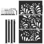 Puerta de jardín diseño ondulado de acero negro 105x155 cm de , Puertas de jardín - Ref: Foro24-4100971, Precio: 239,16 €, De...