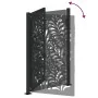 Puerta de jardín diseño ondulado de acero negro 105x155 cm de , Puertas de jardín - Ref: Foro24-4100971, Precio: 239,16 €, De...