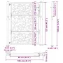 Puerta de jardín diseño de hojas de acero desgastado 105x130 cm de , Puertas de jardín - Ref: Foro24-4100965, Precio: 207,26 ...