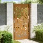 Puerta de jardín de acero desgastado diseño ondulado 105x205 cm by , garden gates - Ref: Foro24-4100978, Price: 242,02 €, Dis...