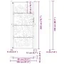 Puerta de jardín de acero desgastado diseño ondulado 105x205 cm by , garden gates - Ref: Foro24-4100978, Price: 242,02 €, Dis...