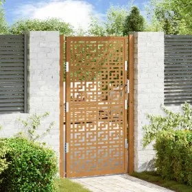 Puerta de jardín diseño en cruz de acero desgastado 105x180 cm by , garden gates - Ref: Foro24-4101007, Price: 255,99 €, Disc...