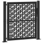 Puerta de jardín diseño en cruz de acero negra 105x106 cm by , garden gates - Ref: Foro24-4100999, Price: 178,31 €, Discount: %