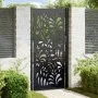 Puerta de jardín diseño ondulado de acero negro 105x205 cm de , Puertas de jardín - Ref: Foro24-4100973, Precio: 271,81 €, De...