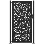 Puerta de jardín diseño llama acero negro 105x180 cm by , garden gates - Ref: Foro24-4100992, Price: 266,91 €, Discount: %