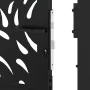 Puerta de jardín diseño llama acero negro 105x180 cm by , garden gates - Ref: Foro24-4100992, Price: 266,91 €, Discount: %