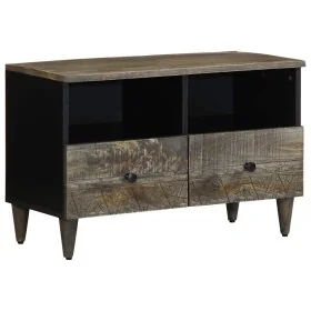 Mueble de TV madera maciza de mango gris claro 70x33,5x46 cm by , CD and DVD storage - Ref: Foro24-4017793, Price: 90,33 €, D...