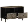 Mueble de TV madera maciza de mango gris claro 70x33,5x46 cm by , CD and DVD storage - Ref: Foro24-4017793, Price: 90,33 €, D...