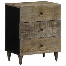 Mesita de noche madera maciza de mango gris claro 50x33x60 cm by , Nightstands - Ref: Foro24-4017801, Price: 110,75 €, Discou...