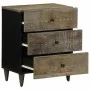 Mesita de noche madera maciza de mango gris claro 50x33x60 cm de , Mesitas de noche - Ref: Foro24-4017801, Precio: 110,75 €, ...