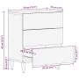 Mesita de noche madera maciza de mango gris claro 50x33x60 cm de , Mesitas de noche - Ref: Foro24-4017801, Precio: 110,75 €, ...