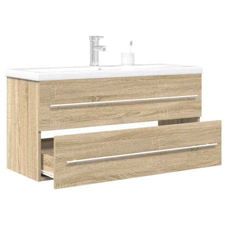 Set de muebles de baño 2 pzas madera contrachapada roble Sonoma de , Muebles de baño - Ref: Foro24-3324966, Precio: 329,10 €,...