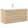 Set de muebles de baño 2 pzas madera contrachapada roble Sonoma de , Muebles de baño - Ref: Foro24-3324966, Precio: 329,10 €,...