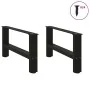 Patas de mesa de centro negro 2uds acero 60x(30-31) cm by , Table legs - Ref: Foro24-4013264, Price: 61,64 €, Discount: %