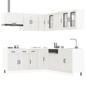 Mueble cocina Kalmar blanco brillo 11 pzas madera contrachapada von , Küchenschränke - Ref: Foro24-3314913, Preis: 796,52 €, ...