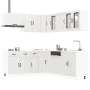 Mueble cocina Kalmar blanco brillo 11 pzas madera contrachapada by , Kitchen cabinets - Ref: Foro24-3314913, Price: 796,52 €,...