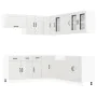 Mueble cocina Kalmar blanco brillo 11 pzas madera contrachapada by , Kitchen cabinets - Ref: Foro24-3314913, Price: 796,52 €,...