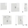 Mueble cocina Kalmar blanco brillo 11 pzas madera contrachapada by , Kitchen cabinets - Ref: Foro24-3314913, Price: 796,52 €,...
