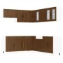 Mueble cocina Kalmar roble marrón 11 pzas madera contrachapada by , Kitchen cabinets - Ref: Foro24-3314918, Price: 716,16 €, ...