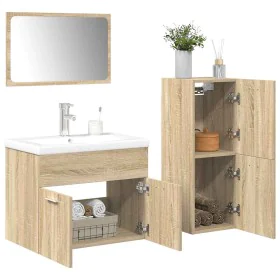 Juego de muebles de baño 4 pzas contrachapada roble Sonoma de , Muebles de baño - Ref: Foro24-3325027, Precio: 231,58 €, Desc...