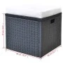 6-piece garden dining set and black synthetic rattan cushions by vidaXL, Garden sets - Ref: Foro24-42643, Price: 691,74 €, Di...