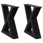 Patas para mesa de centro 2 unidades acero negro 30x(30-31,3)cm by , Table legs - Ref: Foro24-4012676, Price: 64,65 €, Discou...