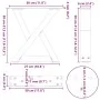 Patas para mesa de centro 2 unidades acero negro 30x(30-31,3)cm by , Table legs - Ref: Foro24-4012676, Price: 64,65 €, Discou...