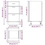 Armario bajo de madera de ingeniería blanco 40x46x81,5 cm von , Küchenschränke - Ref: Foro24-854211, Preis: 85,61 €, Rabatt: %