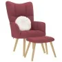 Sillón de relax con taburete tela rojo tinto by , Armchairs - Ref: Foro24-4016781, Price: 125,54 €, Discount: %