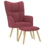 Sillón de relax con taburete tela rojo tinto by , Armchairs - Ref: Foro24-4016781, Price: 125,54 €, Discount: %