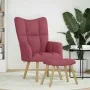 Sillón de relax con taburete tela rojo tinto by , Armchairs - Ref: Foro24-4016781, Price: 125,54 €, Discount: %