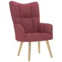 Sillón de relax con taburete tela rojo tinto by , Armchairs - Ref: Foro24-4016781, Price: 125,54 €, Discount: %