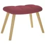 Sillón de relax con taburete tela rojo tinto by , Armchairs - Ref: Foro24-4016781, Price: 125,54 €, Discount: %