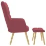 Sillón de relax con taburete tela rojo tinto by , Armchairs - Ref: Foro24-4016781, Price: 125,54 €, Discount: %